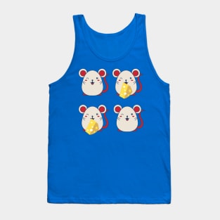 Mouse and cheese pattern Tank Top